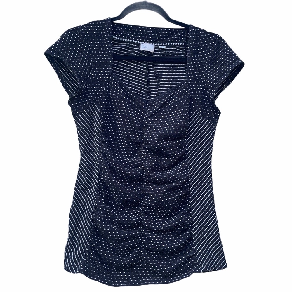 Anthropologie black & white top